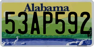 AL license plate 53AP592
