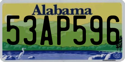 AL license plate 53AP596