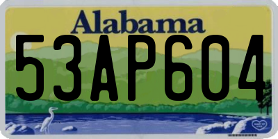 AL license plate 53AP604