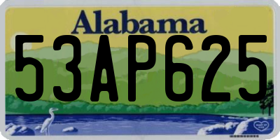 AL license plate 53AP625