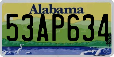 AL license plate 53AP634