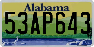 AL license plate 53AP643