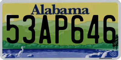 AL license plate 53AP646