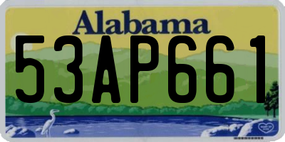 AL license plate 53AP661