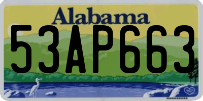 AL license plate 53AP663