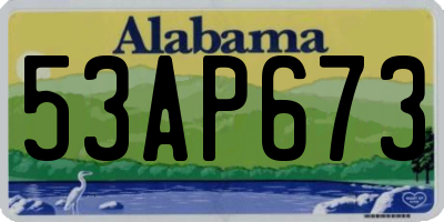 AL license plate 53AP673