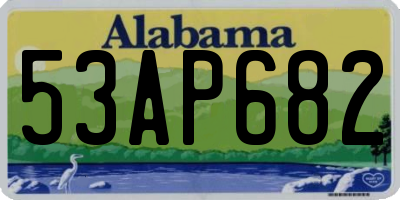 AL license plate 53AP682