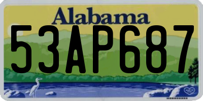 AL license plate 53AP687