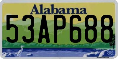 AL license plate 53AP688