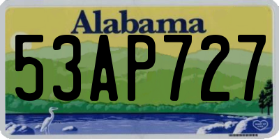 AL license plate 53AP727