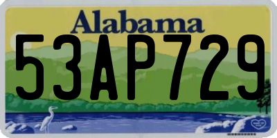 AL license plate 53AP729