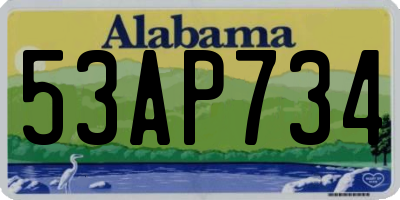 AL license plate 53AP734