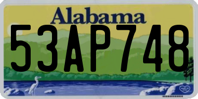 AL license plate 53AP748
