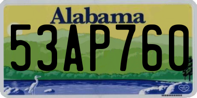 AL license plate 53AP760
