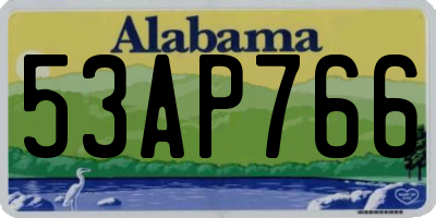 AL license plate 53AP766