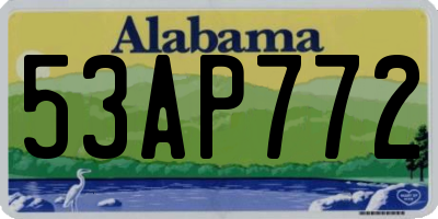 AL license plate 53AP772