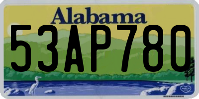 AL license plate 53AP780