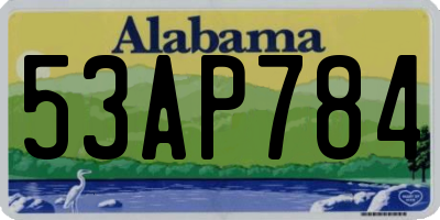 AL license plate 53AP784