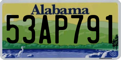 AL license plate 53AP791