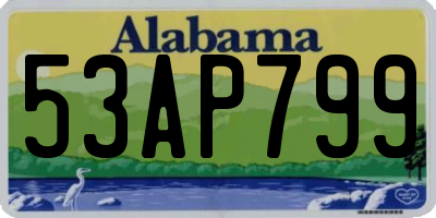 AL license plate 53AP799