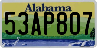 AL license plate 53AP807