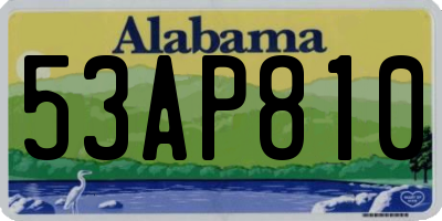 AL license plate 53AP810