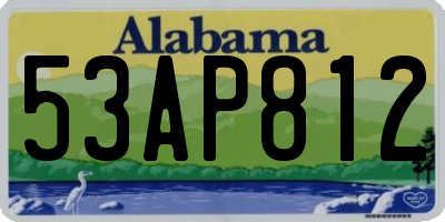 AL license plate 53AP812