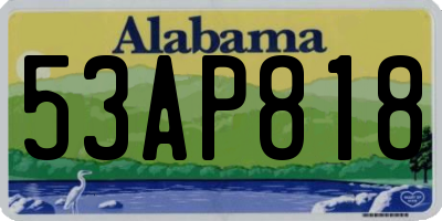 AL license plate 53AP818