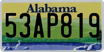 AL license plate 53AP819