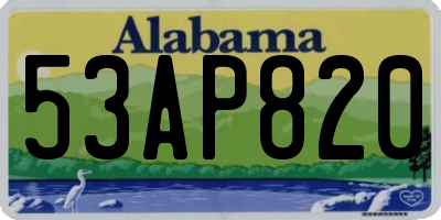 AL license plate 53AP820
