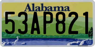 AL license plate 53AP821
