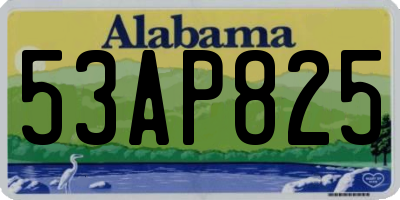 AL license plate 53AP825