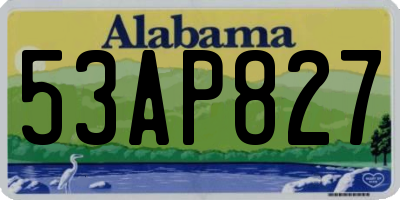 AL license plate 53AP827