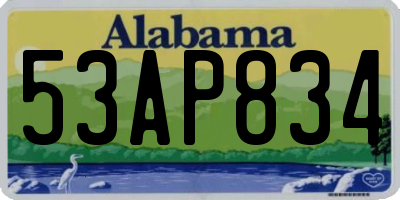 AL license plate 53AP834