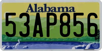 AL license plate 53AP856