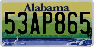 AL license plate 53AP865