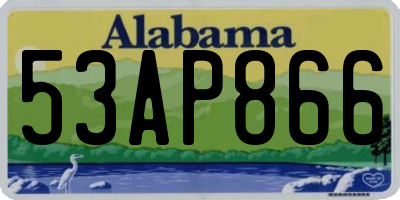 AL license plate 53AP866