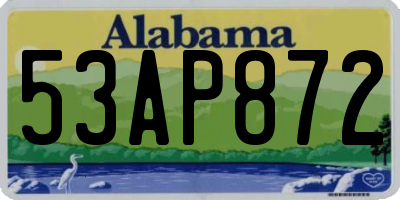 AL license plate 53AP872