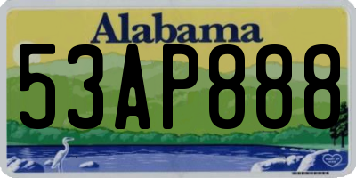 AL license plate 53AP888