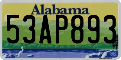 AL license plate 53AP893