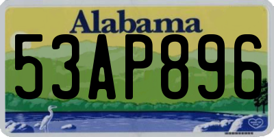 AL license plate 53AP896