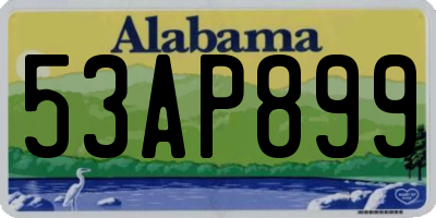 AL license plate 53AP899