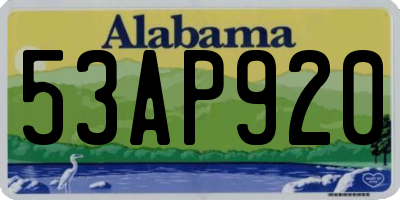 AL license plate 53AP920