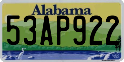 AL license plate 53AP922