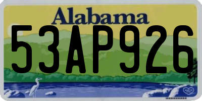 AL license plate 53AP926