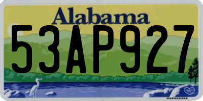 AL license plate 53AP927