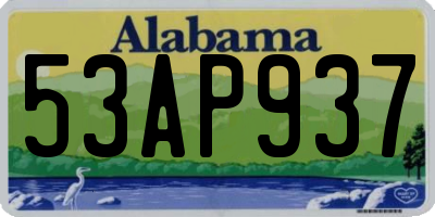 AL license plate 53AP937