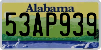 AL license plate 53AP939