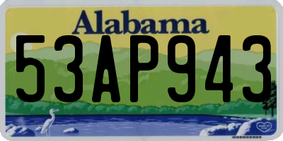 AL license plate 53AP943