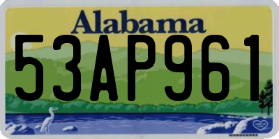 AL license plate 53AP961